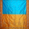 Ananda Blue colour Soft Silk Embroidery Saree VLS-6 - Click here to View more details about this Product